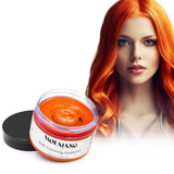 Midlertidig hårfarve, 4,23 ounce farvevoks til mænd, kvinder, vaskbar naturlig farve pomade, øjeblikkelig hårfarve til fest, cosplay, Halloween (rød) Naty Shop Hårfarve Orange 120G (1 pakke)