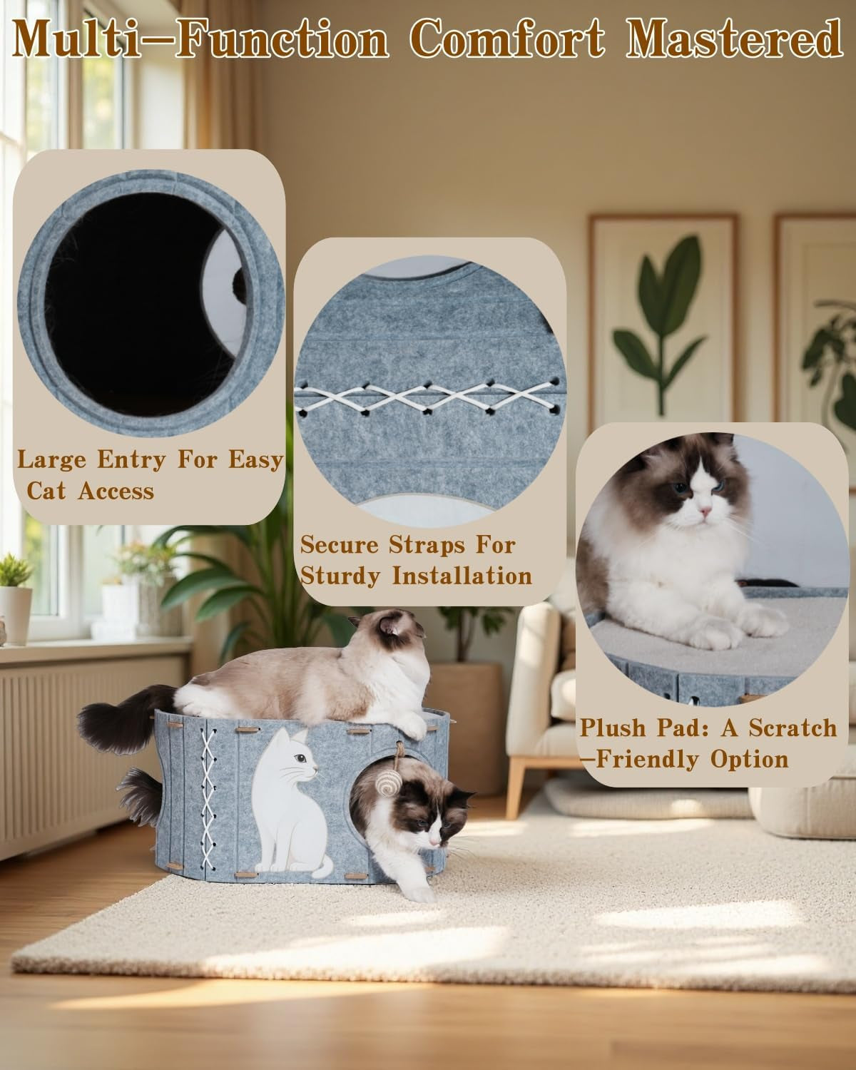 Tæpper og møbler, kæledyr, huler og huse, katte, senge til katte, katte - senge, madrasser
