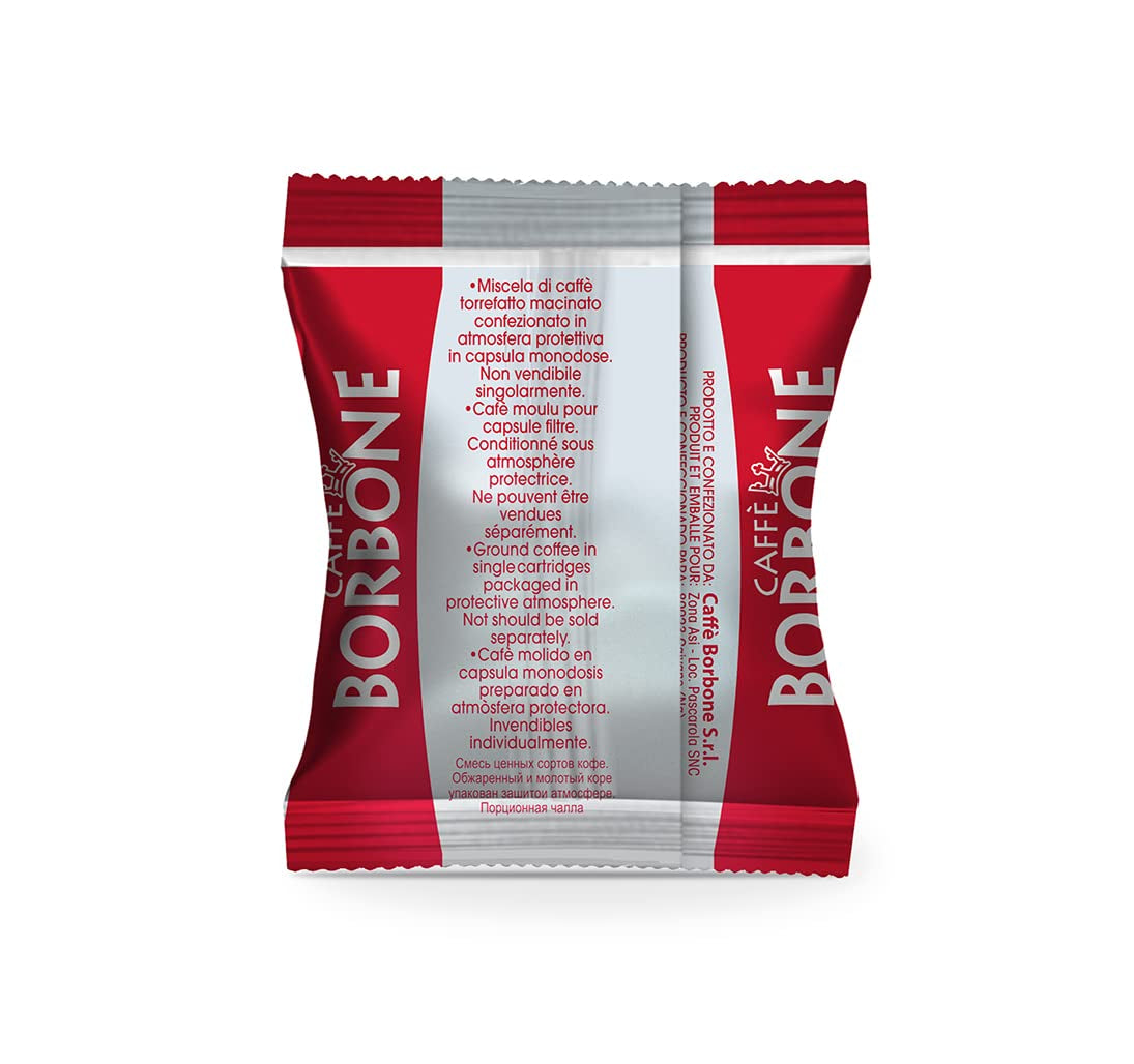 Caffè Borbone Respresso, Rote Kaffeemischung - 50 Kapseln - Kompatibel med Nespresso®* Haushalts-Espressomaschinen