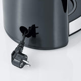SEVERIN "TypeSwitch" espressomaskine med glaskaraffel og timer, AromaSwitch til valg af 2 bryggemuligheder, digitalt ur med timerfunktion, til op til 10 kopper, 1000W, børstet rustfrit stål-sort, KA 4826