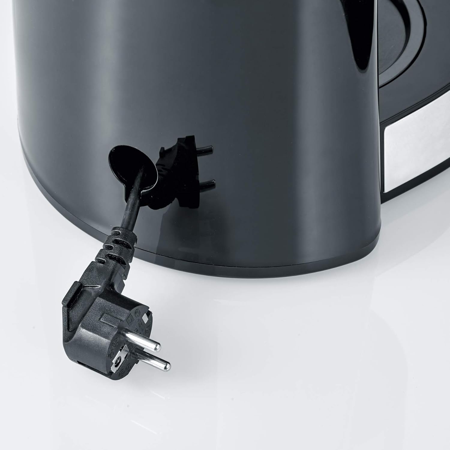 SEVERIN "TypeSwitch" espressomaskine med glaskaraffel og timer, AromaSwitch til valg af 2 bryggemuligheder, digitalt ur med timerfunktion, til op til 10 kopper, 1000W, børstet rustfrit stål-sort, KA 4826