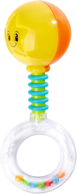 Simba 104010060 - Rangle ABC lyser, lyser ved rystet, 14cm, legetøj til babyer, rangle til babyer, første udstyr, fra 3 måneder, gul Jucarii Bebe Naty Shop