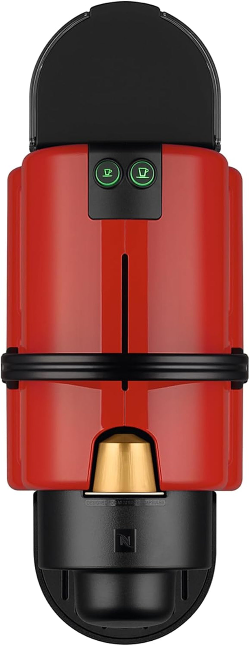 Krups Nespresso Inissia espressomaskine - Kompakt espressomaskine til kaffekapsler, 19 bar tryk, hurtig opvarmning på 25 sekunder, energibesparende funktion, 0,7 l vandtank, rød, model YY5506FD