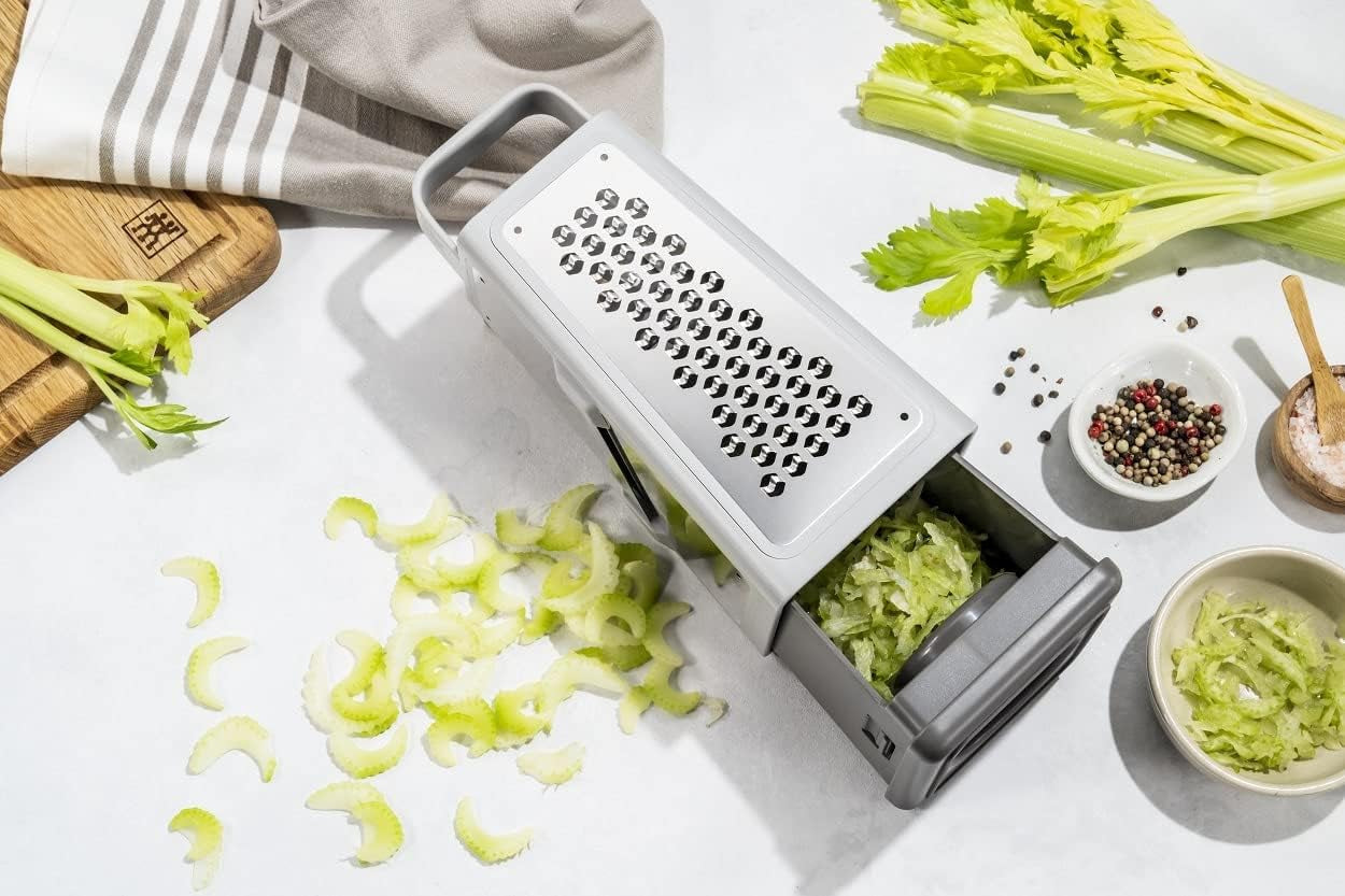 ZWILLING Z-Cut firkantet rivejern, multifunktionelt blad i rustfrit stål Peeler Naty Shop