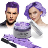 4,23 oz Lilla hårfarve Midlertidig hårfarve med børster, mænd Kvinder Styling Hårtone Voks, Instant Hair Cream Mudder Naturlig frisure Pomade, DIY Cosplay Halloween Hårvoks Hårfarve Naty Shop Lilla