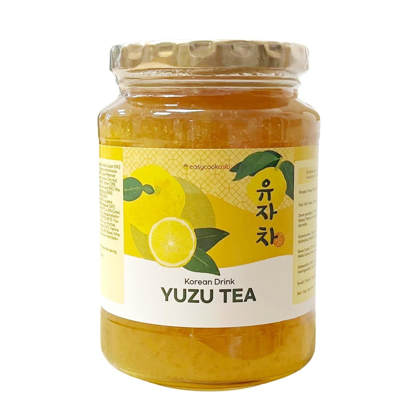 Easycookasia koreansk drik – Yuzu te | Frugtagtig, sød og citrus | Med vitamin C | Til te, limonade, cocktails og desserter | Oplev asiatisk tekultur (500 g)