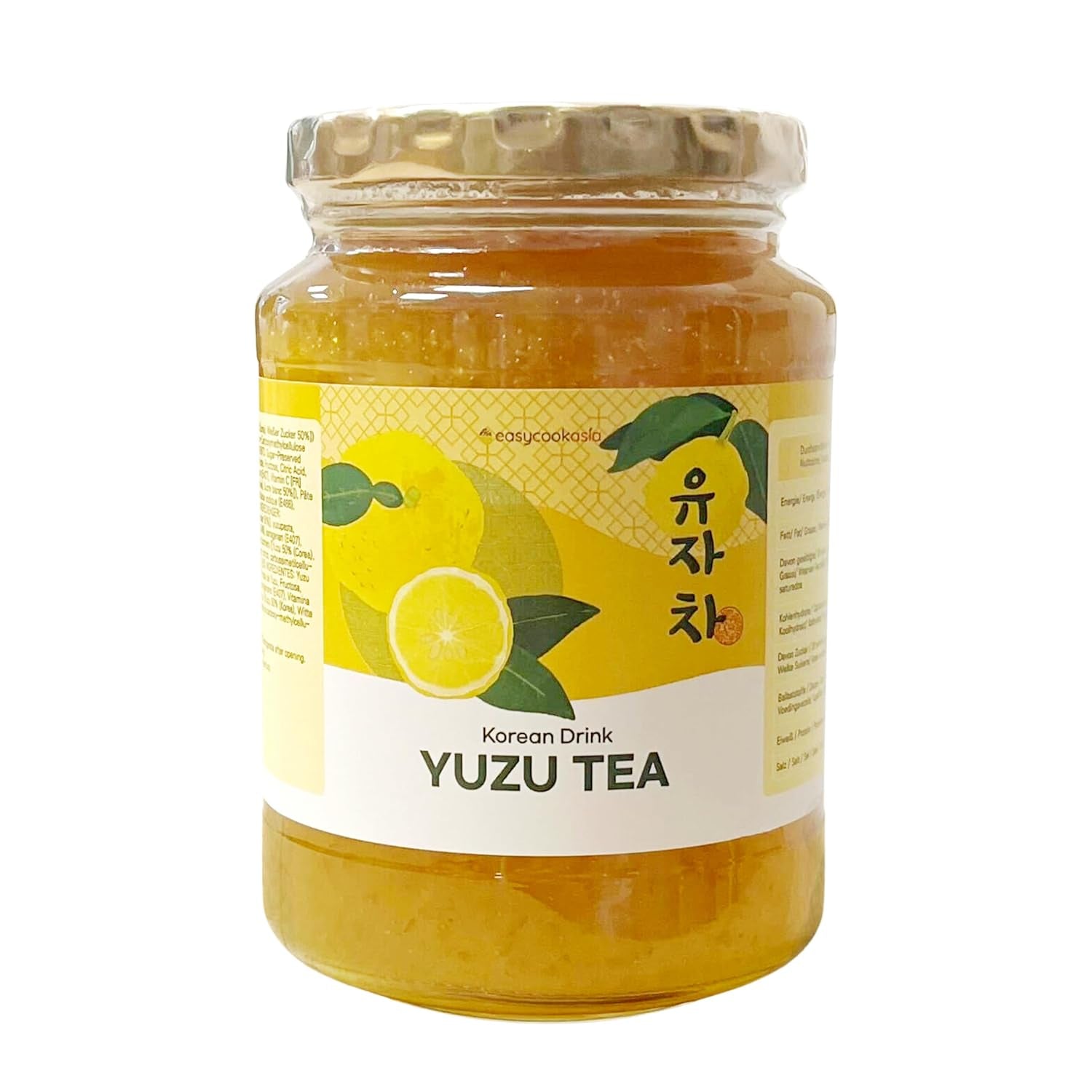 Easycookasia koreansk drik – Yuzu te | Frugtagtig, sød og citrus | Med vitamin C | Til te, limonade, cocktails og desserter | Oplev asiatisk tekultur (500 g)