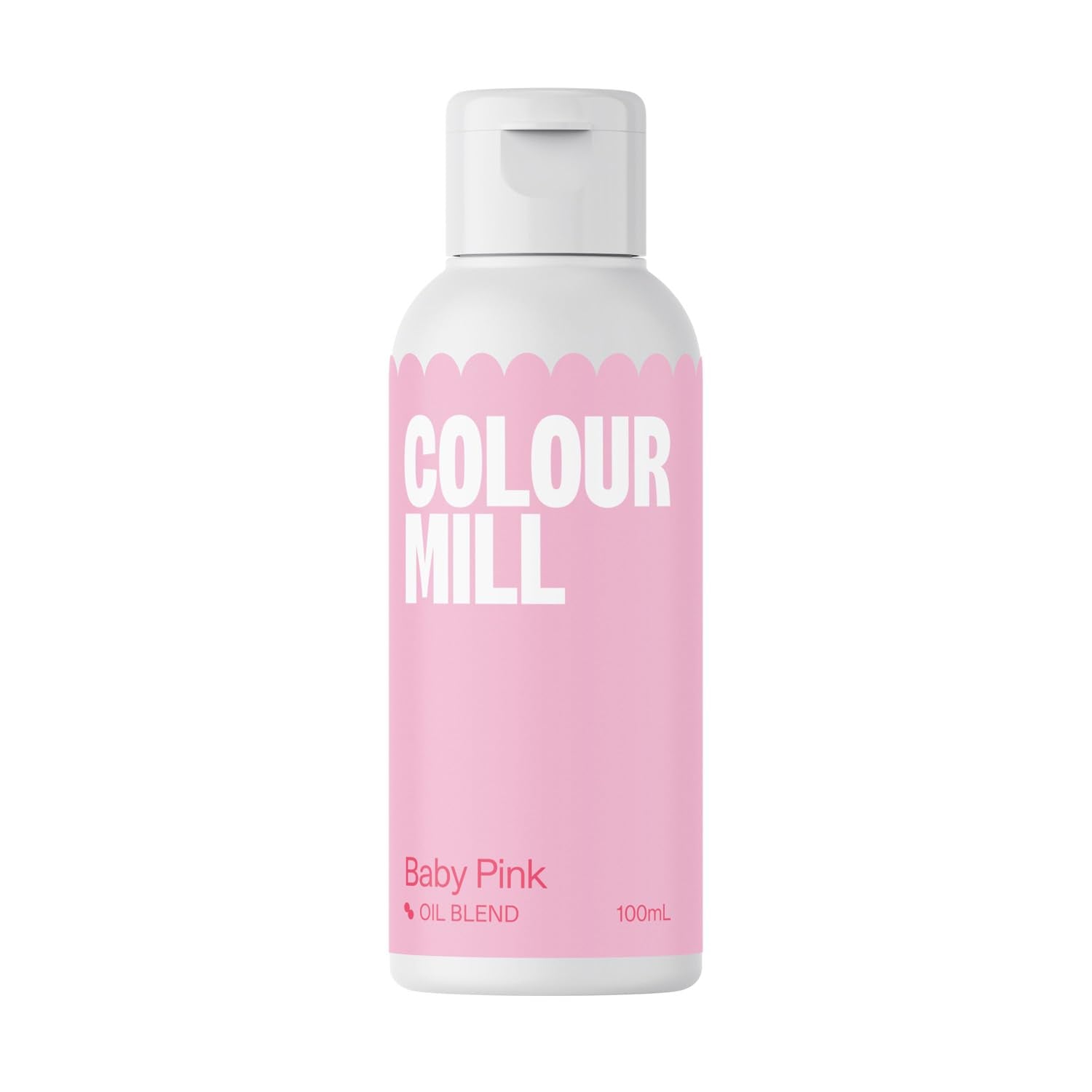 Color Mill Oliebaseret madfarve, lys rosa olieblanding - madfarve til chokolade, fondant, muffins, kager, bagning, makroner - madfarve til kagepynt - 100 ml