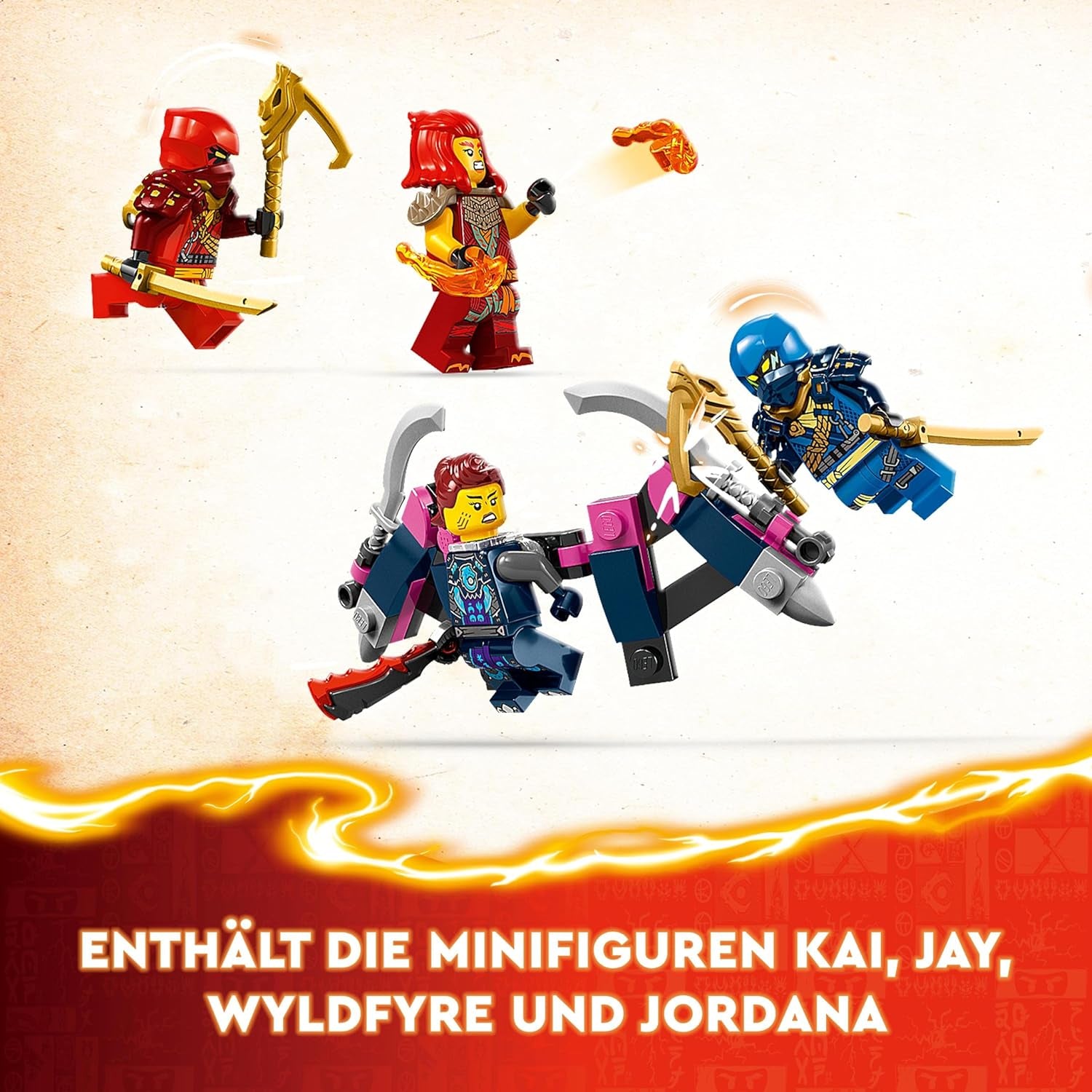 LEGO NINJAGO Kai's Ninja-klatremeksæt, ninjalegetøj med bygbar actionfigur og 4 minifigurer, eventyrsæt til børn, fødselsdagsgave til 9-årige drenge og piger 71812 byggesæt Beuche den LEGO-Store