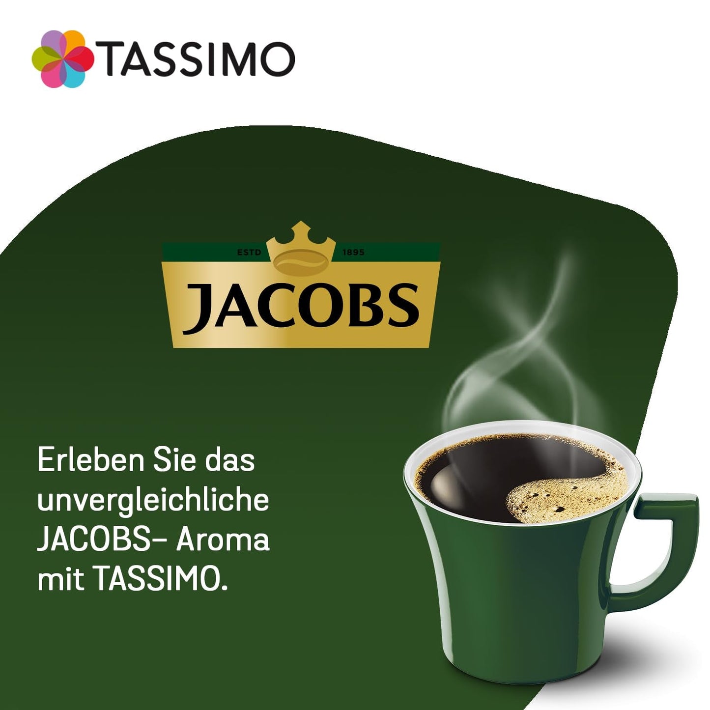 Tassimo Kapseln Jacobs Caffè Crema Classico, 5 x 16 puder, 80 Kaffeekapseln