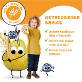 FRECHE FREUNDE Fersken Æble Banan Havre Økologisk frugtpuré med korn i en pose, der kan presses til babyer 6 måneder+ Vegan 6 Pack (6 x 100 g)