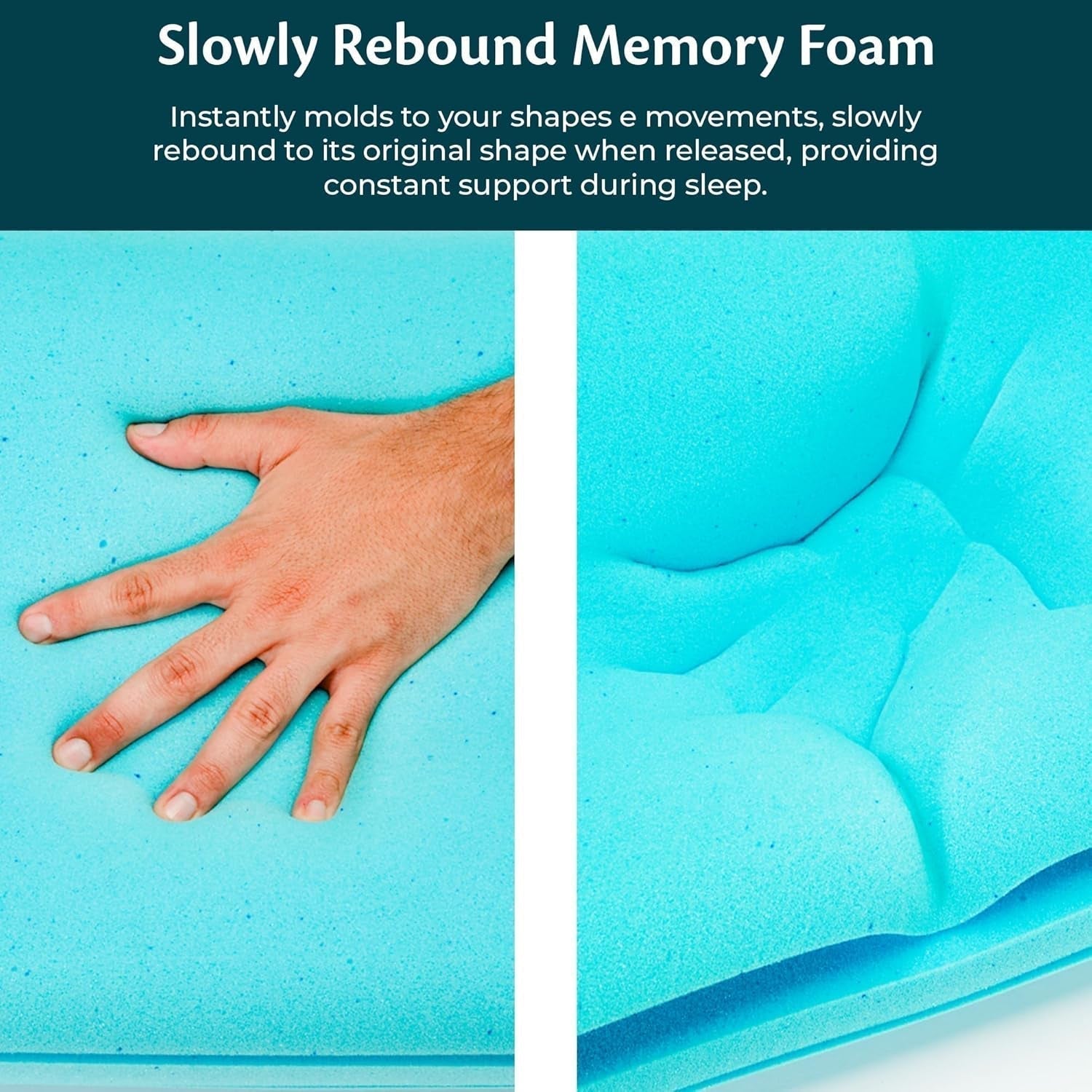 Nakkestøtte Højdejusterbar Memory Foam pude Ortopædisk og ergonomisk sengepude Nakkesmertelindrende pude Nakkestøtte og anti-snorken vaskbar polyes. Kasket Cervikal ortopædiske puder Naty Shop