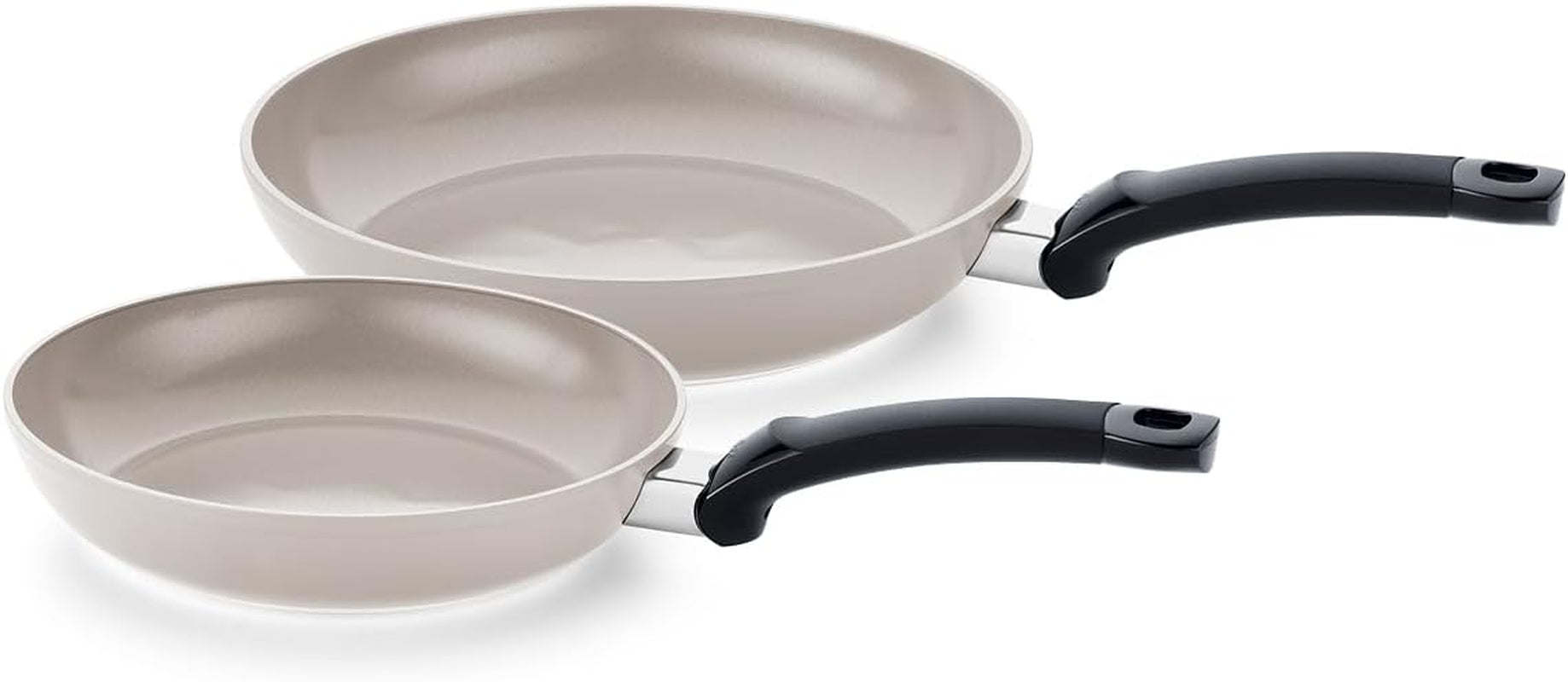 Fissler Ceratal Classic 2-delt sæt, aluminium, med keramisk belægning (24+28 Cm), non-stick - induktion, grå Gryder og pander Naty Shop Sæt 24+28 Cm