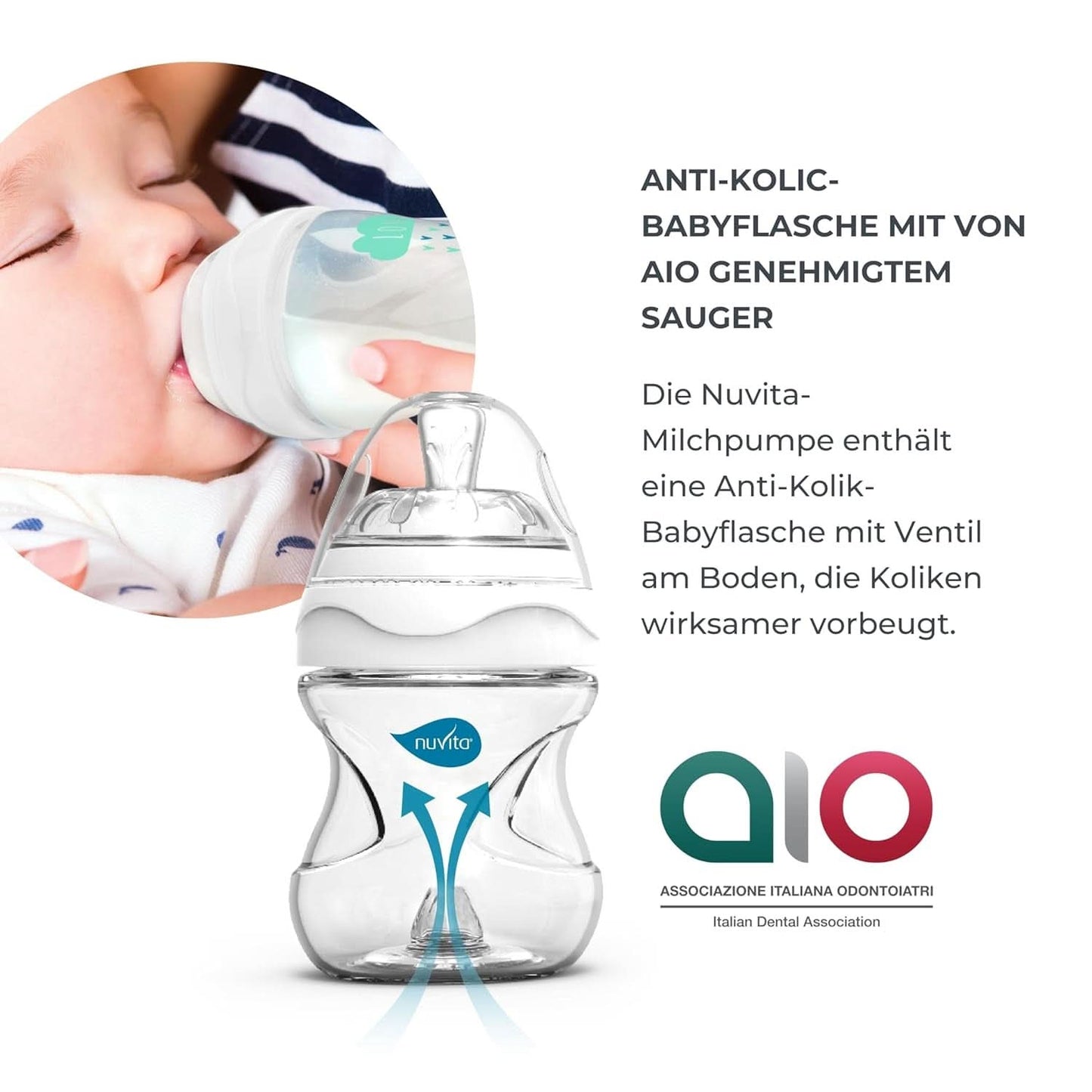 Nuvita Effektivt dobbelt pumpesæt til Materno Smart X - 1287KDX | Komplet sæt tilbehør, anti-kolik flaske godkendt af Aio Accesorii Hrana si Alattare Bebe Naty Shop