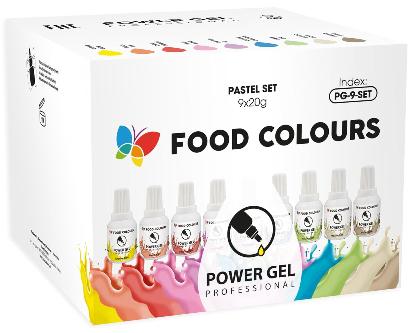 Gel madfarve, beige, champagnefarve, 20 g. Food coloring for a wide range of applications for decorating cakes, tarts, cream, sponge cake, royal icing, macarons.