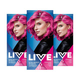Live Ultra Bright eller Pastel Red Hair Dye 3 Pack Semi Permanent Color Holder op til 15 vaske - 092 Pillar Box Red Naty Shop Pastel Hair Dye Pink 3 Pack (pakke med 1)