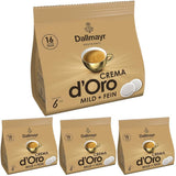 Crema d'Oro milde og fine pads (16 Kaffee Pads) (Packung mit 4)