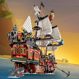 LEGO Creator 3-i-1 piratskibssæt, legetøj med 3 byggemuligheder, byg en piratværtshus eller kraniepiratø, inkluderer 3 rollespilseventyrminifigurer 31109 byggesæt Besuche den LEGO-Store