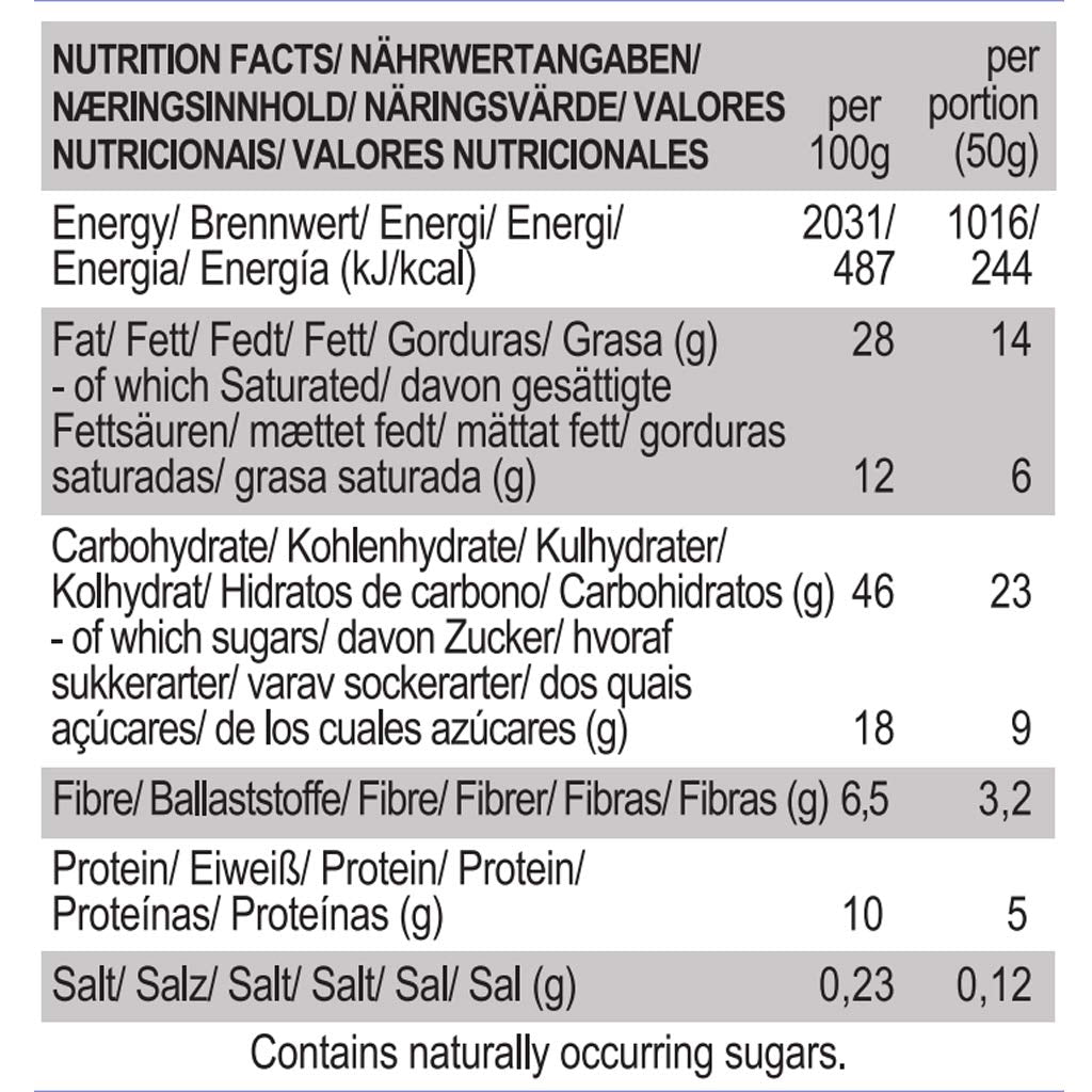 Veganske saltede karamelmandelkager - individuelt indpakket glutenfri sojafri økologisk mandelhavre - 12 x 50 g multipak (pakke med 2)