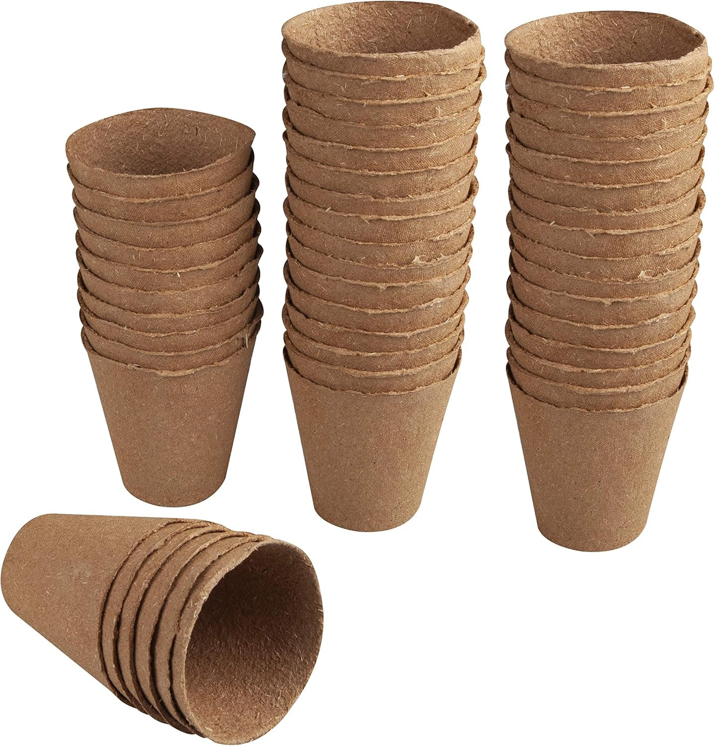 Windhager frøplantepotter, 48 stykker, diameter 8 cm, brun, uden tørv, 04343