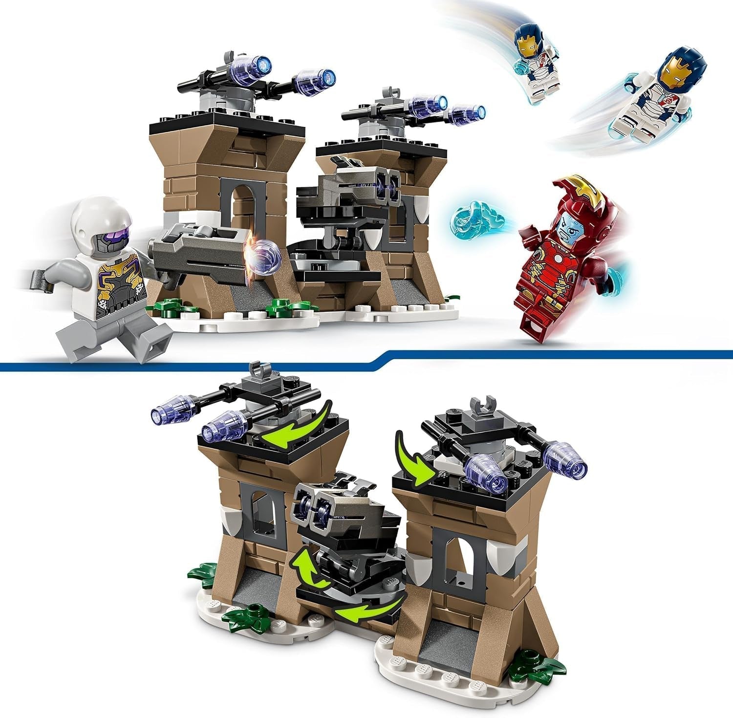 LEGO Marvel Iron Man & Iron Legion vs. Hydra Soldier, Avengers byggelegetøj, kreativt legesæt til børn og superheltefans, gave til drenge og piger 6 år 76288 byggesæt Besuche den LEGO-Store