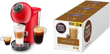 Krups KP3405 NESCAFÉ Dolce Gusto Genio S Plus Kapselmaskine, Espresso Boost, Temperaturvalg, Varme og Kolde Drikke, 15 Bar Pumpetryk, 0,8 L Vandtank, 1500Watt, Farve Rød med Café au Lait