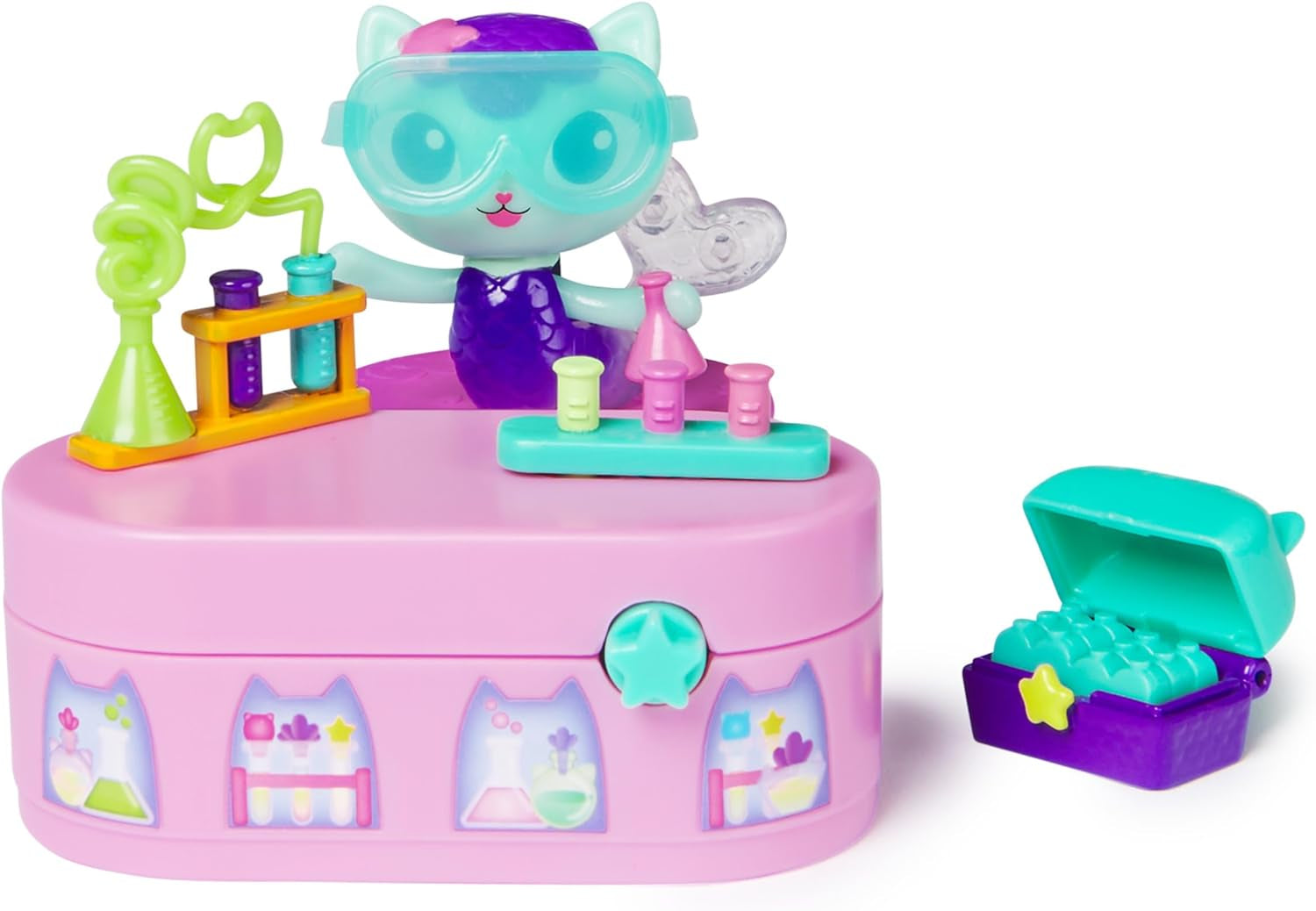 Gabby™S Dukkehus, Bobble Kitty Møbelpakke med Meerkats Kattefigur med Dukkehusmøbler og tilbehør, Alders 3+ Dukkehuse Naty Shop Standardtitel