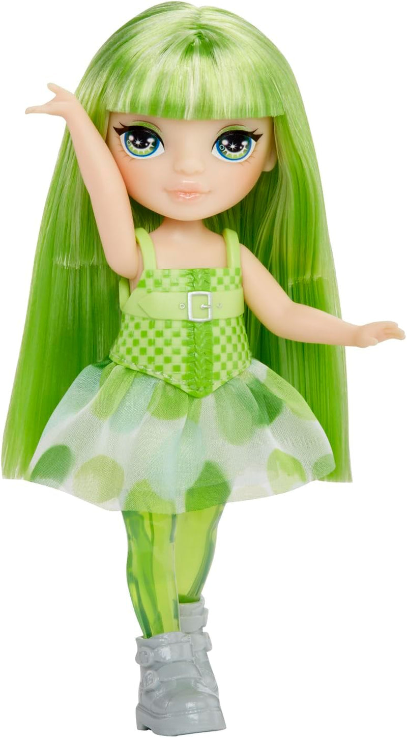 Rainbow High Littles Rainbow Fantasy Fairy and Pet - Emerald, Green - 14 cm artikuleret lille Fantasy Dragon Dukke med udskiftelige Fairy Wings, sød gave til børn fra 4 år og opefter
