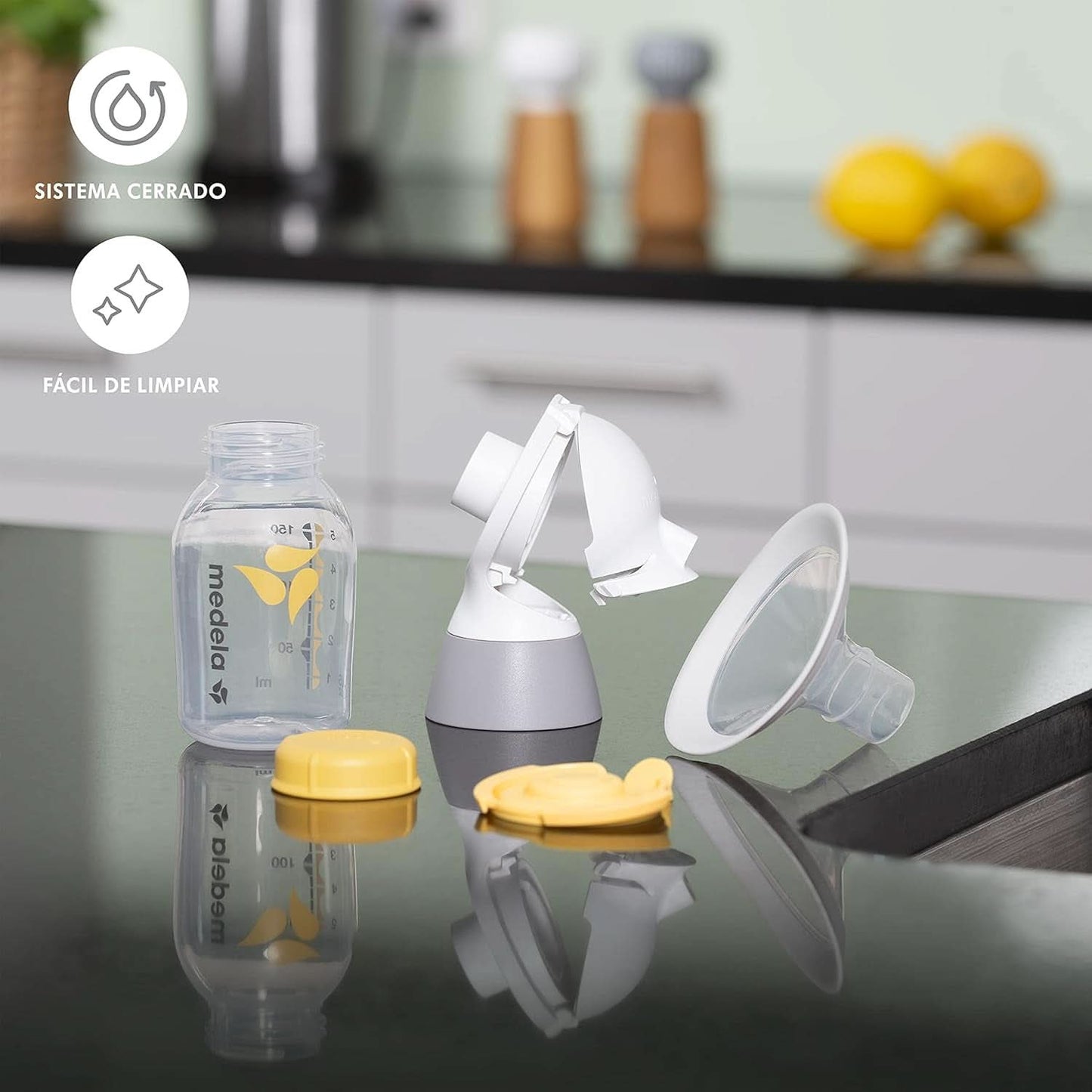 Medela Solo elektrisk brystpumpe, med Personalfit Flex tragt og 2-faset udsugningsteknologi Tilbehør Mad og amning Bebe Naty Shop