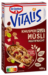 Dr. Oetker Vitalis KnusperPlus Dobbeltchokolade: Sprød müsli med mælk og mørk chokolade, pakke med 7 (7 x 450g)