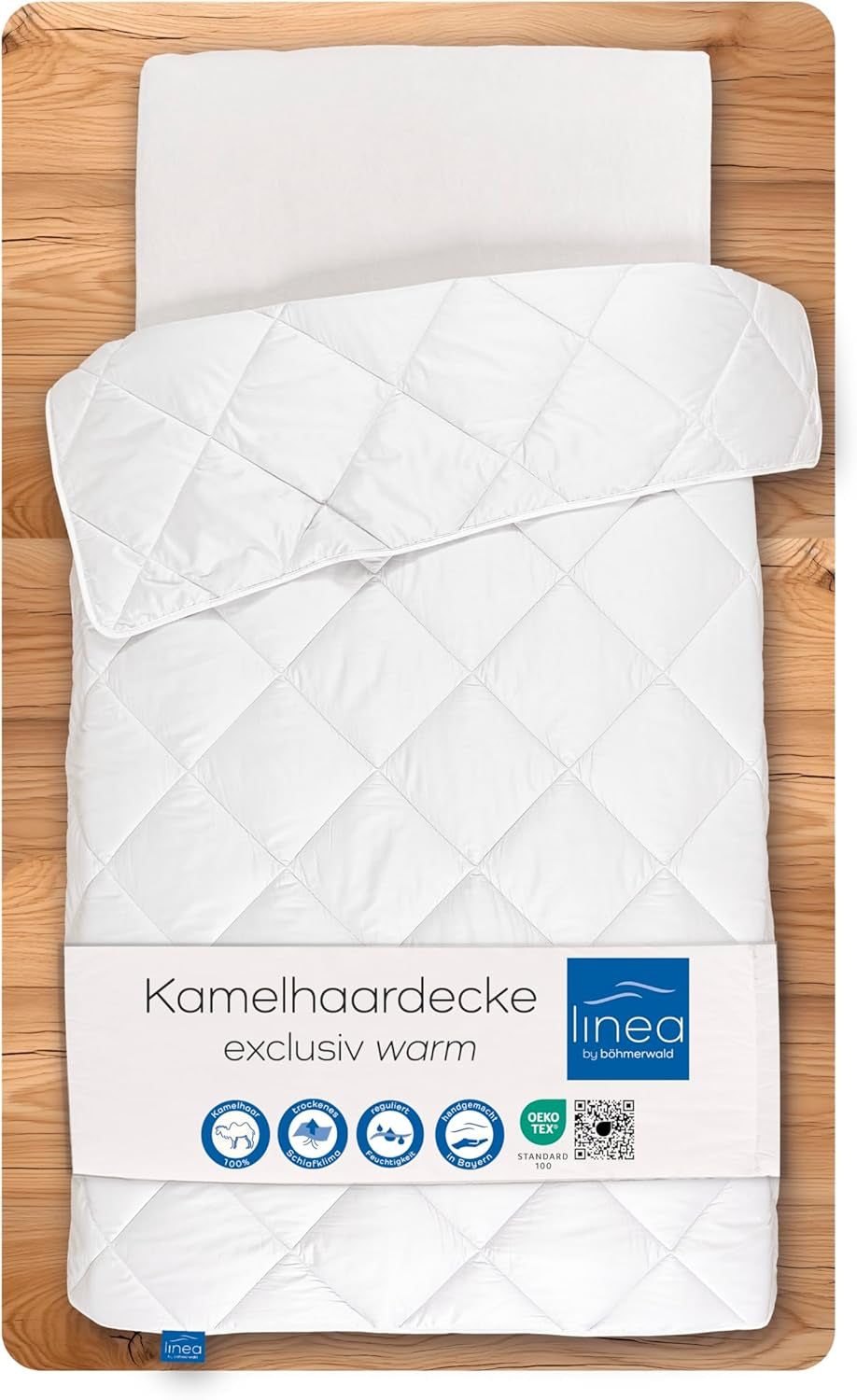 Böhmerwald Eksklusiv quilt, kamel, hvid, 135 X 200 Cm Dyner og dyner Naty Shop 135 X 200 Cm