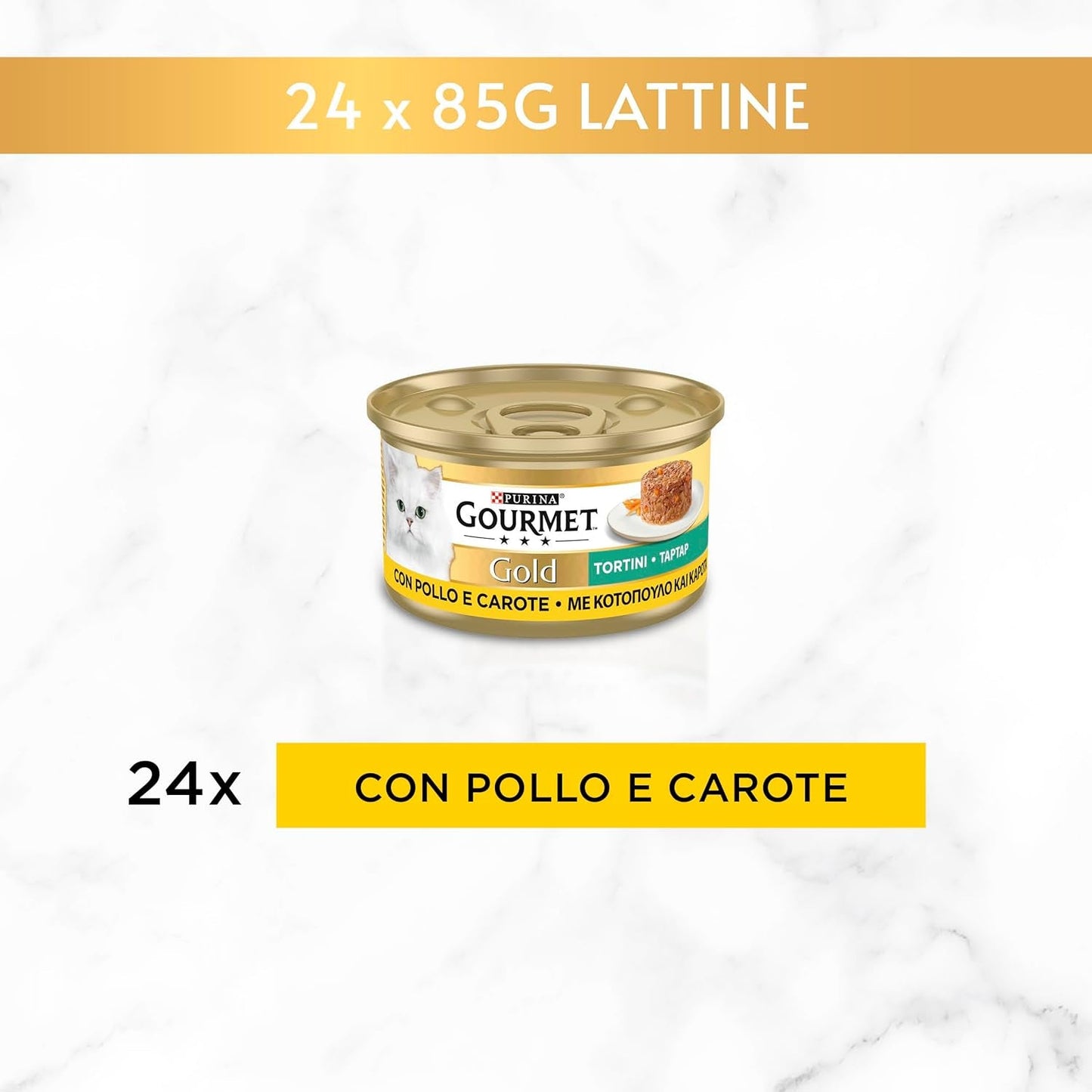 Purina Gold Kylling og Gulerod Fugtige Veggie Frikadeller, 24 dåser á 85g hver