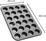 Zenker 6541 Black Metallic 24Er Mini-Muffinform – Antihaftbeschichte Für Perfekte Mini-Muffins, Ø 4,5 Cm, ​​Made in Germany Forme og bageplader Naty Shop