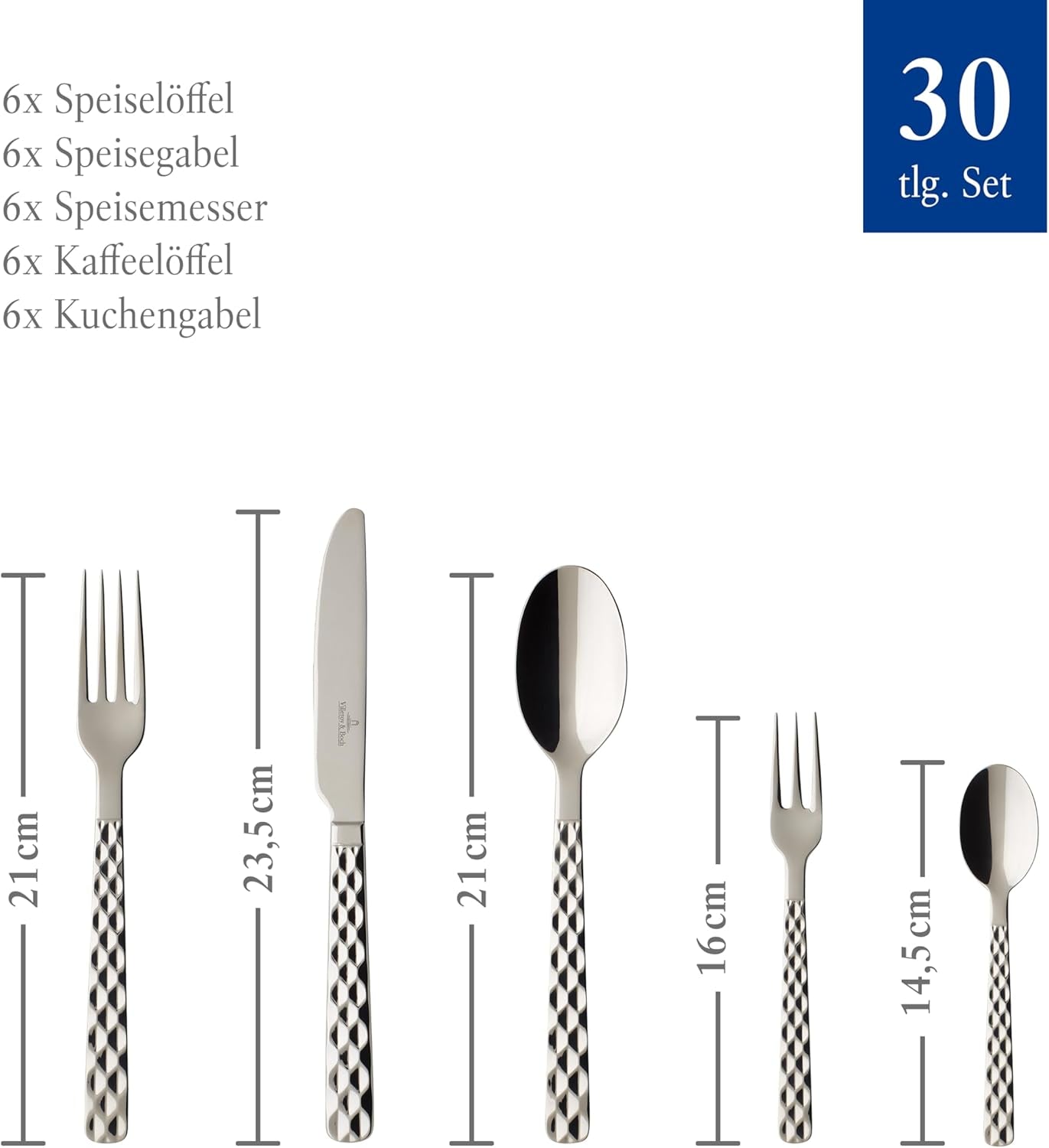 Villeroy & Boch - Boston bestiksæt 30 stykker, 6 personer Kitchen Naty Shop