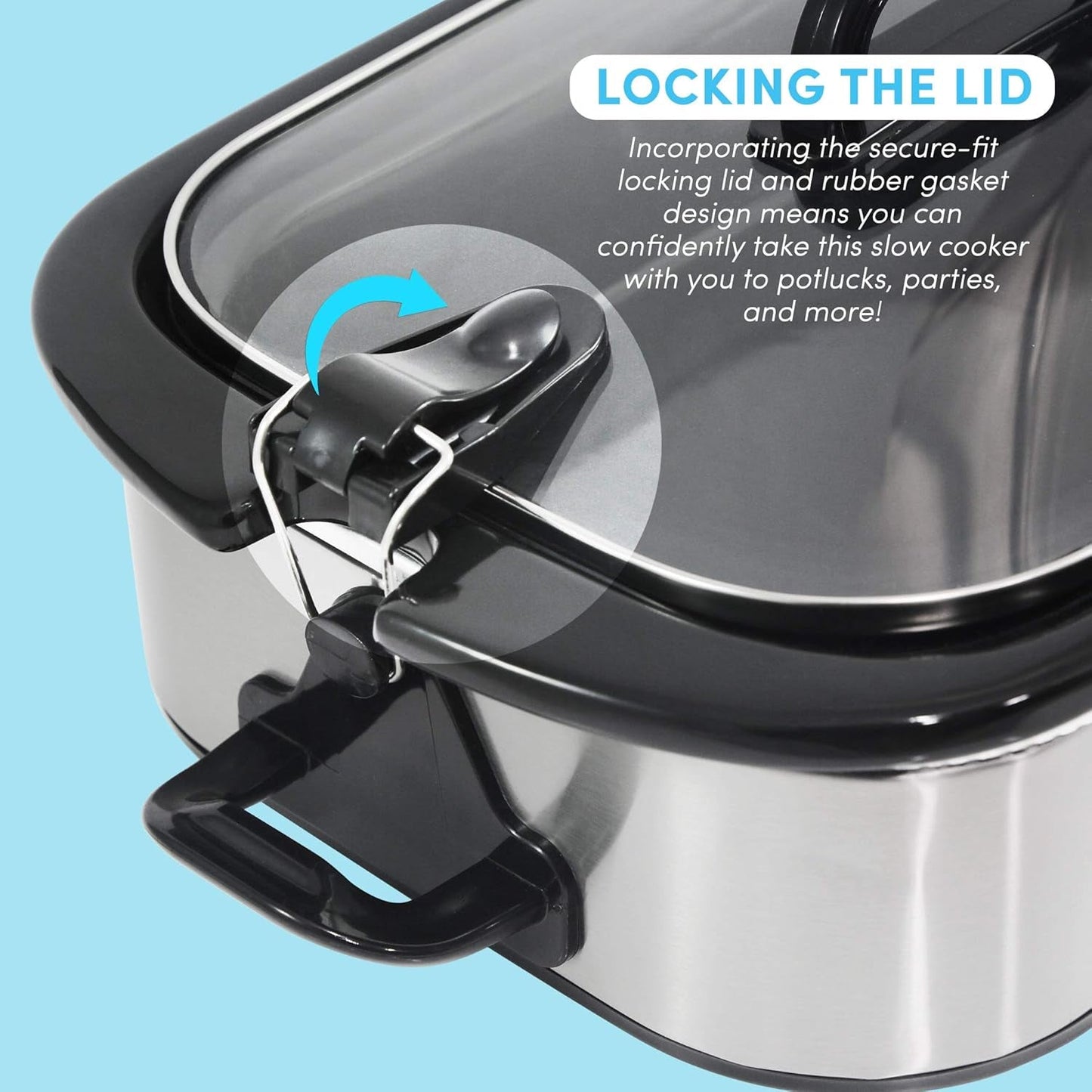 MST-5240SS Slow cooker, 3,3 liter, Rustfrit stål Slow Cooker Naty Shop