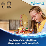 LEGO Ç€ Disney Moana 2: Moana's Adventure Raft - Legetøjsbåd med sejl, aftageligt dæk, lejrbål og 3 minidukker inklusive Loto og Moni - Gave til piger på 6+ og fans - 43270 Byggesæt Beuche den LEGO-Store