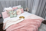 HOMLA Fluffy og varm rød fleece tæppe - til sofa og seng Komfortabel tæppe Sofa tæppe Stue tæppe - nem at vedligeholde 150 X 200 cm Pink Senge og tæpper Besuche den HOMLA-Store