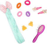 Glitterpiger - Luma - 36 cm artikuleret dukke - Unikt lilla hår og lilla øjne - Hårforlængelser, sløjfe, klips og farverigt outfit - 3 år +
