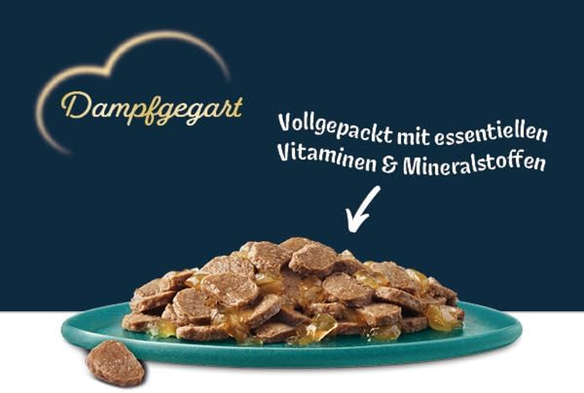 Felix Delicious Vådskåret kattefoder i gelé, forskellige smagsvarianter fra vand, pakke med 6 (6 x 10 poser á 80g hver)