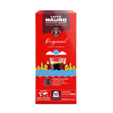 Caffè Mauro Torrefazione Kaffeekapseln Espresso Original, Intensität 10/10-50 Kapsel af aluminium - Kompatibel med Nespresso* Haushalts-Espressomaschinen - Hergestellt i Italien