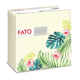 Fato - Tørre papirservietter, airlaid, tekstileffekt, pakke med 50 servietter, 40X40 foldet i 4 format, Tropicana Decor