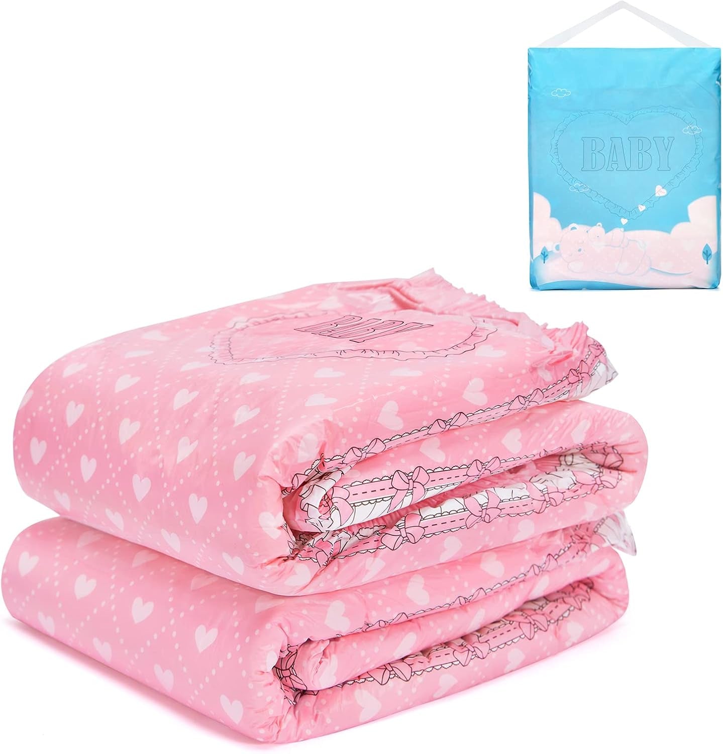 Bleer med tryk til voksne 5500-5800 ml 2-pak - Blushing Baby (M)