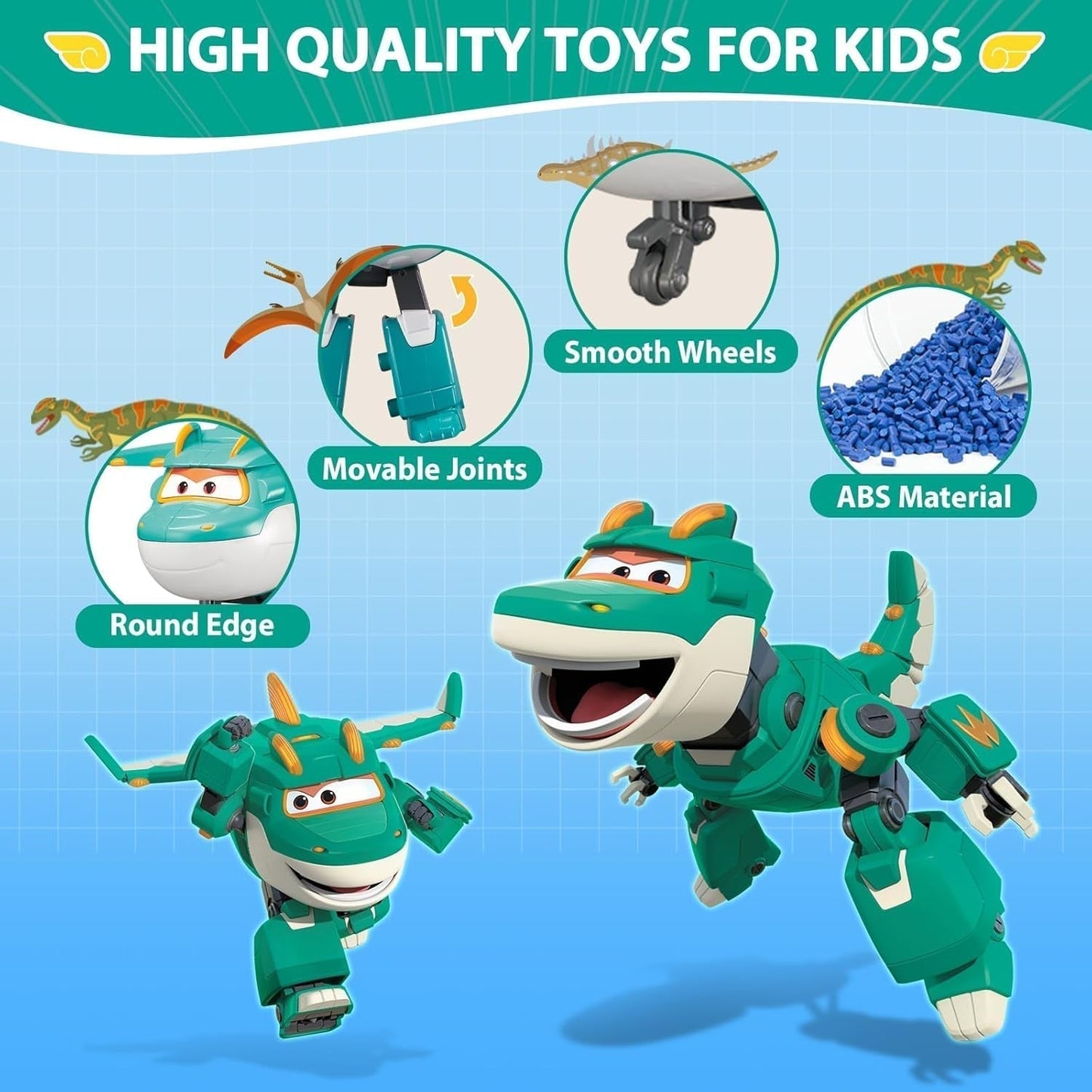 Super Wings 5" Transforming Characters 2-Pack Transforming Supercharged Jett + Tino Transformer Legetøj til drenge og piger i alderen 3+ Røde actionfigurer Naty Shop