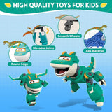 Super Wings 5" Transforming Characters 2-Pack Transforming Supercharged Jett + Tino Transformer Legetøj til drenge og piger i alderen 3+ Røde actionfigurer Naty Shop