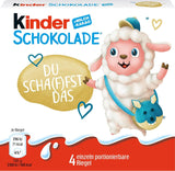 Kinder Chokolade (20 x 50 g) - Valentinsdagsgave til ham og hende, karneval og fastelavnsslik - Fyldte mælkechokoladebarer - 20 pakker med 4 individuelle barer hver