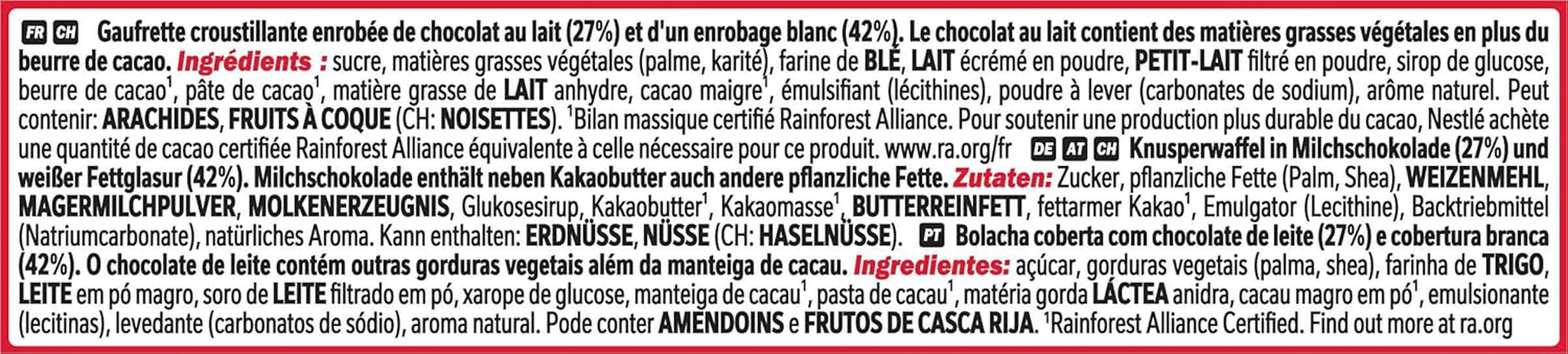 Nestlé Chunky Funky, sprød oblat i mælkechokolade, pakke med 24 stk (24 x 40 g)