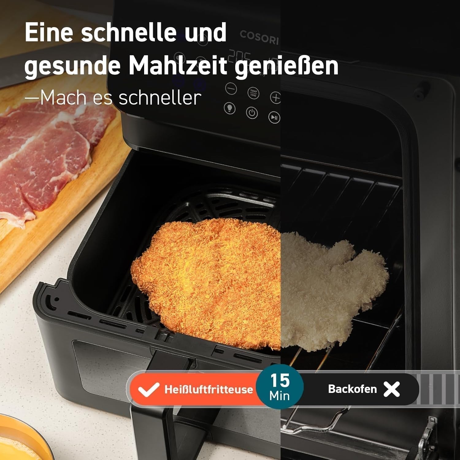 COSORI Hot Air Fryer Airfryer, 12-I-1 Air Fryer XXL 6.2L, Hot Air Fryer med udsigtsvindue og omrøringspåmindelse, 80 opskrifter Husholdningsapparater Naty Shop