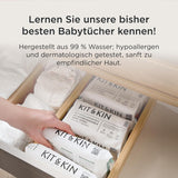 Kit & Kin Premium bleer, størrelse 4 (9-14 kg), 128 count, plantebaseret og allergivenlig, pålidelig lækagebeskyttelse, vegansk og grusomhedsfri