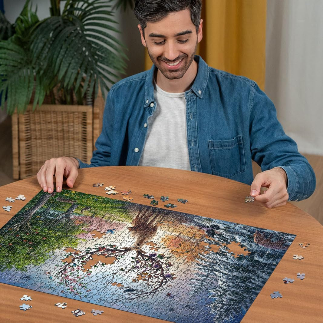 Ravensburger Puslespil 12001088 - The Magic Deer and the Four Seasons - 1000 brikker puslespil for voksne 14+ Puslespil Naty Shop
