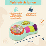 B. legetøj - Børnelegetøj til højstol - Sugekoplegetøj med musik, lys, lyde - Sanselegetøj - Motorisk aktivitetslegetøj til børn - fra 6 måneder - Whirly Pop Baby Toys Naty Shop